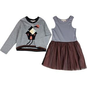 NEW Truly Me Halloween Girls 5 Outfit Set Long Sleeve‎ Sweatshirt and Tutu Dress